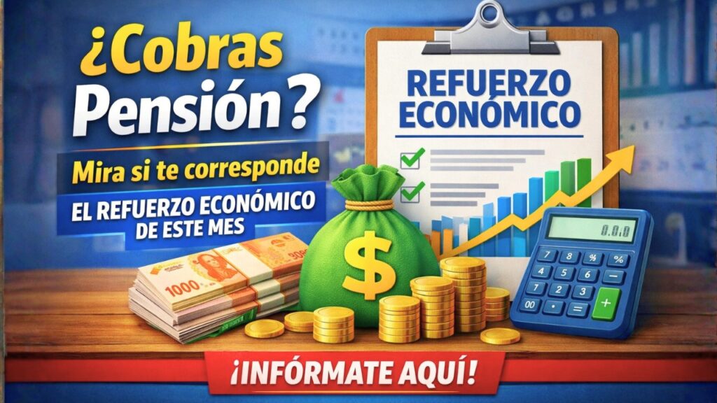 ¿Cobras pensión? Mira si te corresponde el refuerzo económico de este mes