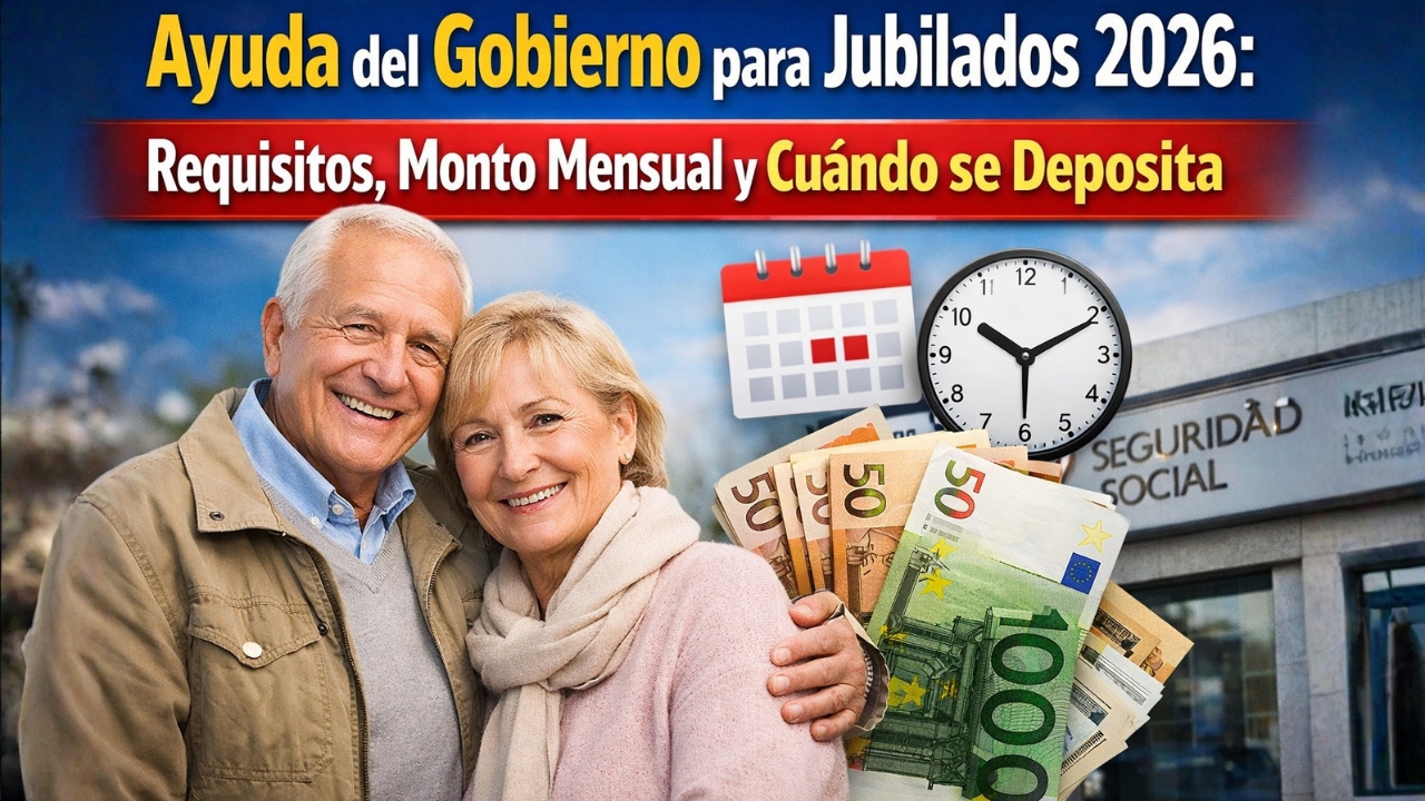 Ayuda del Gobierno para Jubilados 2026: Requisitos, Monto Mensual y Cuándo se Deposita