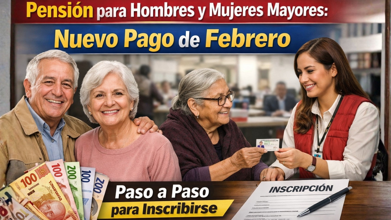 Pensión para Hombres y Mujeres Mayores: Nuevo Pago de Febrero, Paso a Paso para Inscribirse