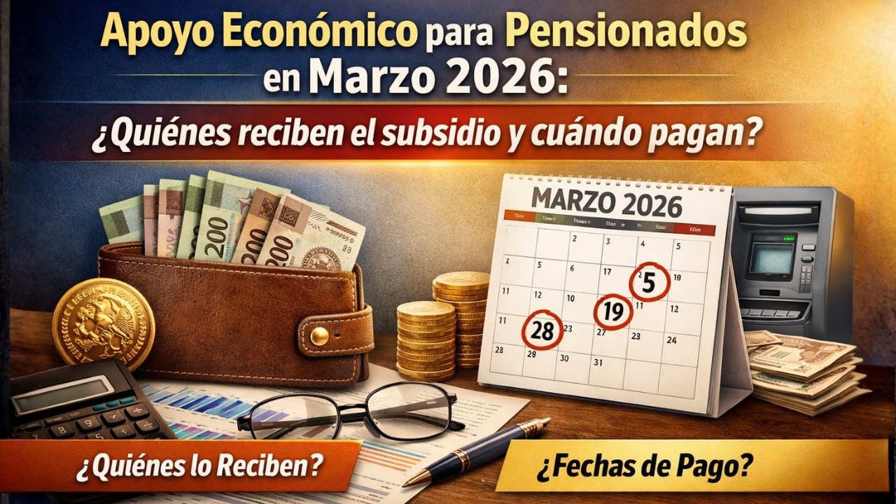 Apoyo económico para pensionados en marzo 2026: quiénes reciben el subsidio y cuándo pagan